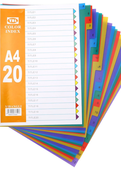 File Dividers A-Z 20Tabs
